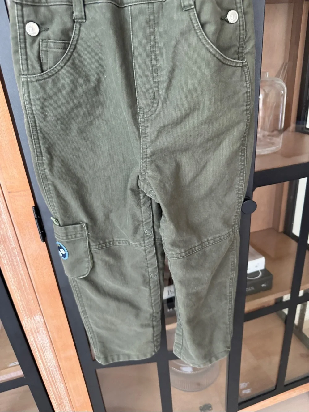 Vintage 2002 Gymboree overalls olive green toddler boy jumpsuit cargo y2k denim